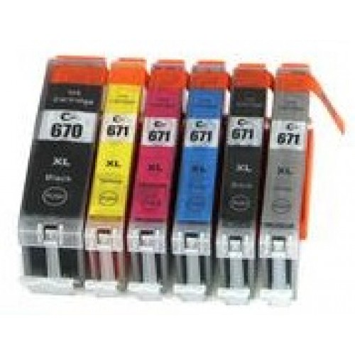 Canon PGI-670 / CLI-671XL Ink Cartridge Set (6 cartridges)