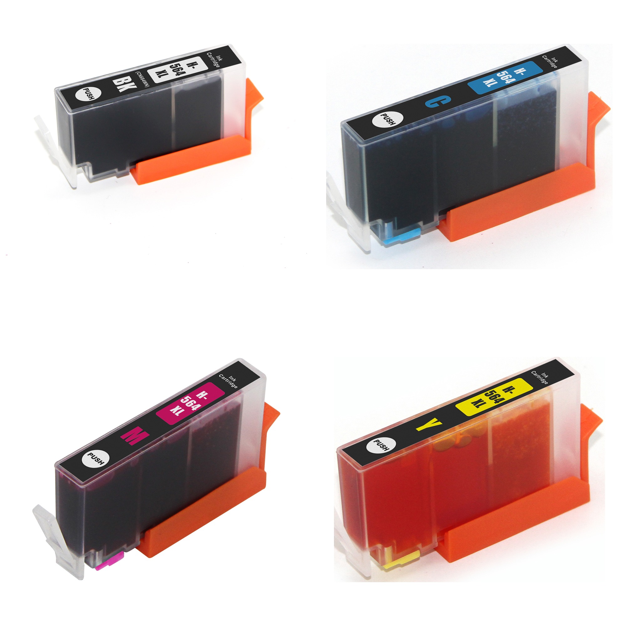 HP 564XL Ink Cartridge Set - Black + Cyan + Magenta + Yellow